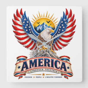 Patriotisches Amerika Stärker Zusammen Uhr