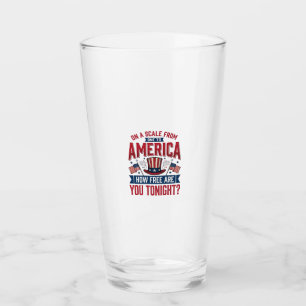 Patriotisches Amerika Wie Frei Bist Du Heute Abend Glas