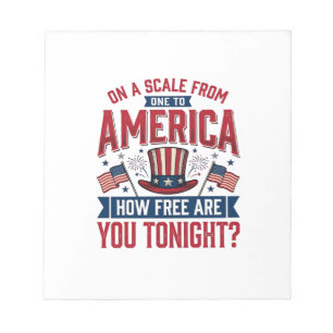Patriotisches Amerika Wie Frei Bist Du Heute Abend Notizblock