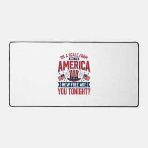 Patriotisches Amerika Wie Frei Bist Du Heute Abend Schreibtischunterlage