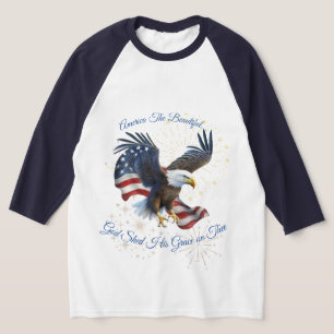 Patriotisches Amerika - Wunderschönes Shirt-Adlerf T-Shirt