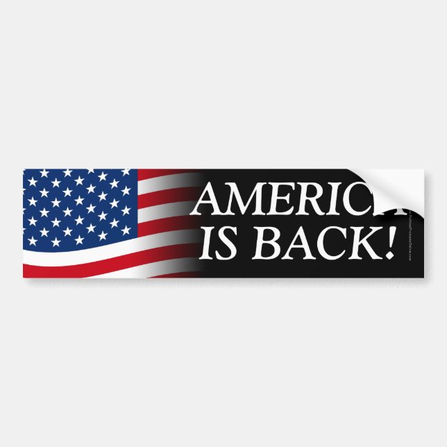 Patriotisches Amerika: Zurück amerikanische Flagge Autoaufkleber (Vorne)