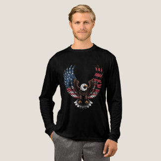 Patriotisches Amerikanisches Adler-T-Shirt – USA-F Tri-Blend Shirt
