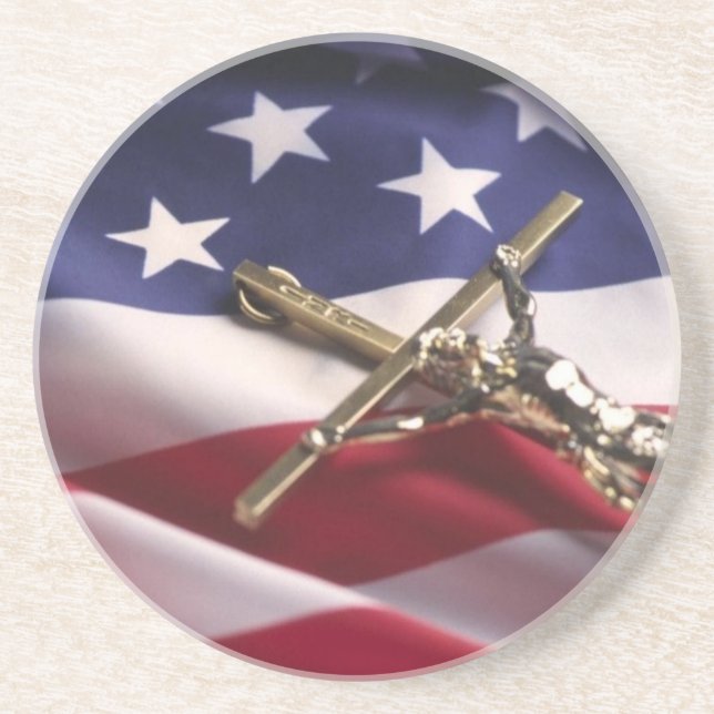 PATRIOTISCHES AMERIKANISCHES CHRISTLICHES UNTERSETZER (Vorne)