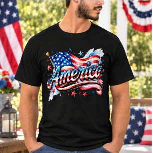 Patriotisches amerikanisches Coquette USA zum 4. J T-Shirt