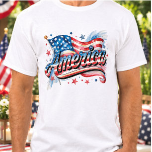 Patriotisches amerikanisches Coquette USA zum 4. J T-Shirt
