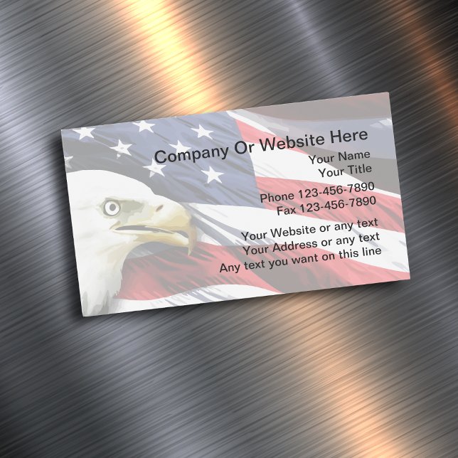 Patriotisches amerikanisches Design Magnetische Visitenkarte (Von Creator hochgeladen)