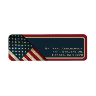 Patriotisches amerikanisches Flagge Rücksende-Adre