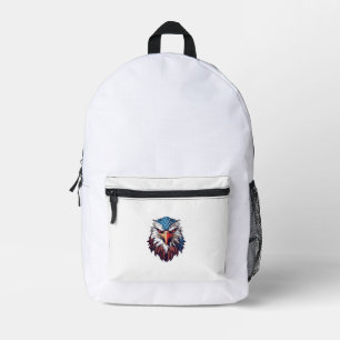 Patriotisches amerikanisches Flaggen-Adlerkopf-Gra Bedruckter Rucksack