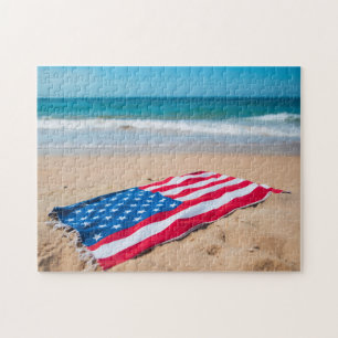 Patriotisches Amerikanisches Flaggen-Strandtuch im