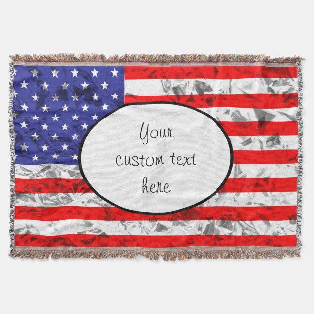 Patriotisches amerikanisches Flaggendesign Decke (Vorderseite)
