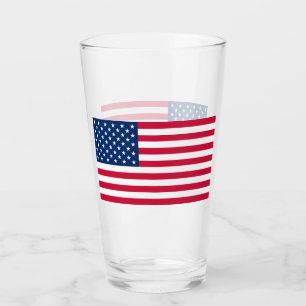 Patriotisches amerikanisches Flaggenglas Glas