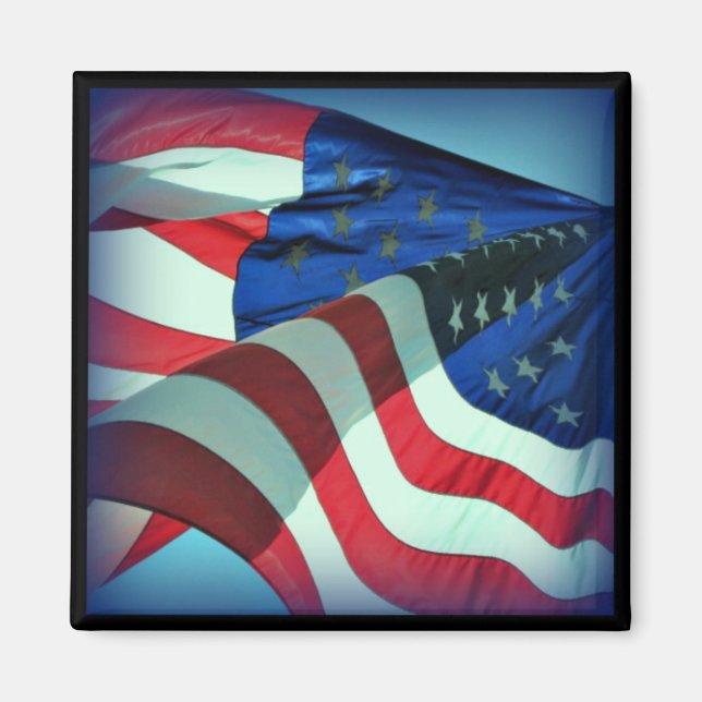 Patriotisches amerikanisches Flaggenmagnet Magnet (Vorne)