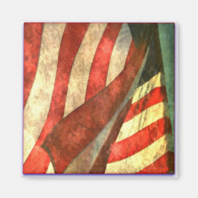 Patriotisches amerikanisches Flaggenmagnet Magnet (Vorne)