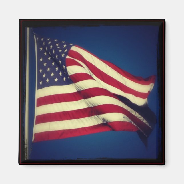Patriotisches amerikanisches Flaggenmagnet Magnet (Vorne)