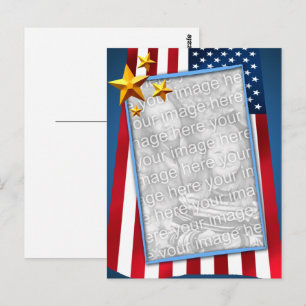 Patriotisches amerikanisches Foto Postkarte