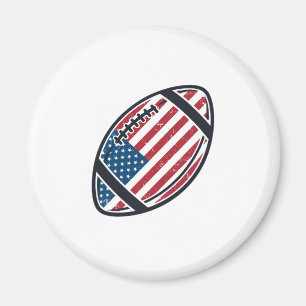 Patriotisches amerikanisches Fußball-Vintage-Vekto Magnet
