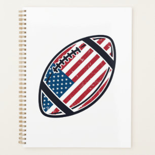 Patriotisches amerikanisches Fußball-Vintage-Vekto Planer