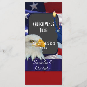 Patriotisches amerikanisches Hochzeitsprogramm Programm