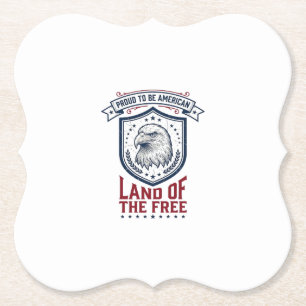 Patriotisches Amerikanisches Schild Adler Vintage- Untersetzer