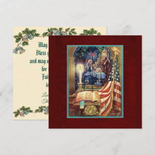Patriotisches amerikanisches Weihnachten für Chris Karte