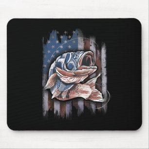 Patriotisches Angeln 4. Juli Männer Amerikanische Mousepad