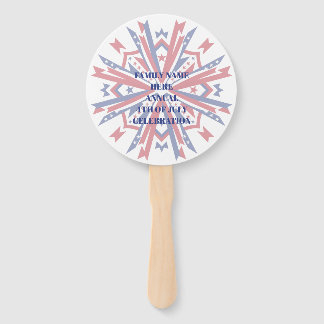 Patriotisches, anpassbares Familien-Design zum 4. Fächer