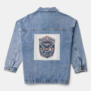 Patriotisches Antiquitätensammler Vektorgrafik T-S Jeansjacke