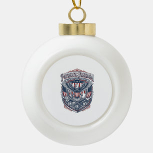 Patriotisches Antiquitätensammler Vektorgrafik T-S Keramik Kugel-Ornament