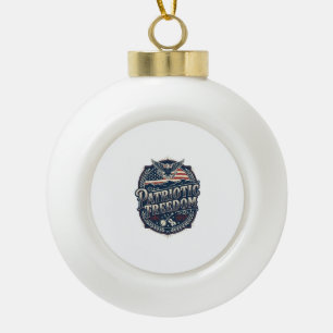 Patriotisches Appalachen-Erbe Vektorgrafik T-Shirt Keramik Kugel-Ornament