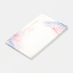Patriotisches Aquarell USA-Flagge Sterne und Strei Post-it Klebezettel