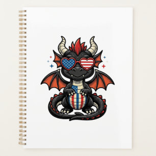 Patriotisches Baby-Drache Vintage-Vektor-Shirt-Des Planer