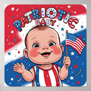Patriotisches Baby-Foto-Requisiten-Poster Poster