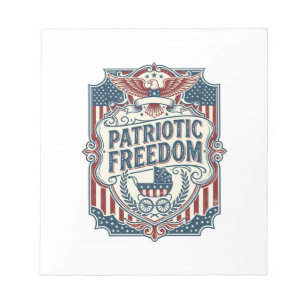 Patriotisches Baby Shower Vektorgrafik T-Shirt Notizblock