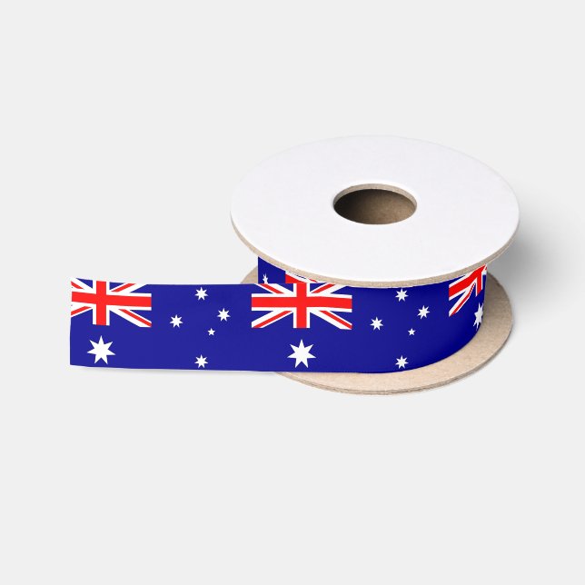 Patriotisches Band mit Flagge Australiens Satinband (Spule)
