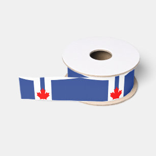 Patriotisches Band mit Flagge von Toronto, Kanada Ripsband