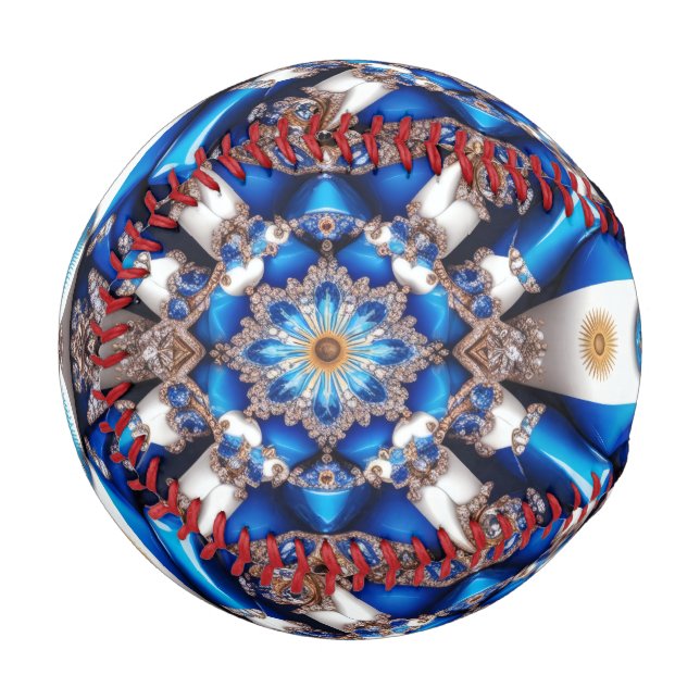 Patriotisches Baseball mit argentinischen Farben (Vorderseite Links)