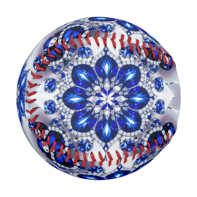 Patriotisches Baseball mit blauen weißen Farben (Vorderseite Links)