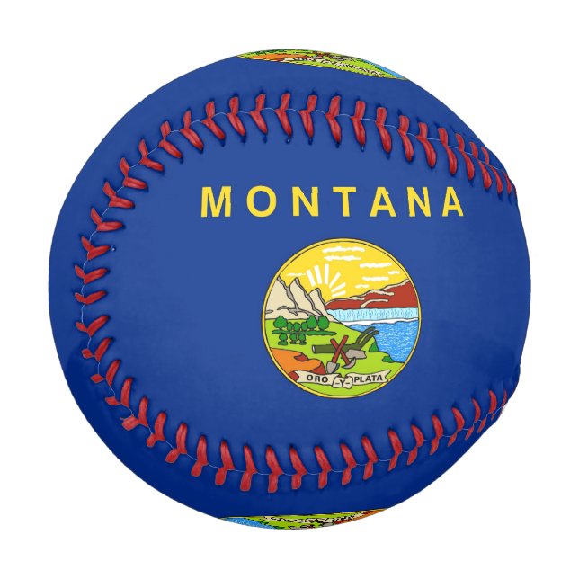 Patriotisches Baseball mit der Flagge von Montana, (Vorderseite Links)