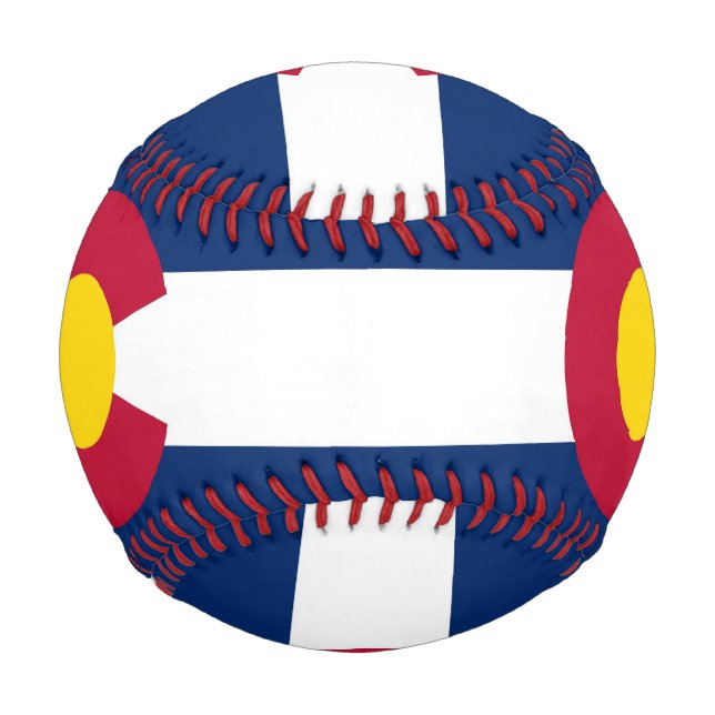 Patriotisches Baseball mit Flagge Colorado, USA (Rückseite)