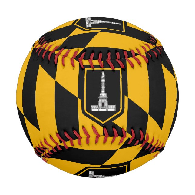 Patriotisches Baseball mit Flagge von Baltimore, U (Vorderseite)