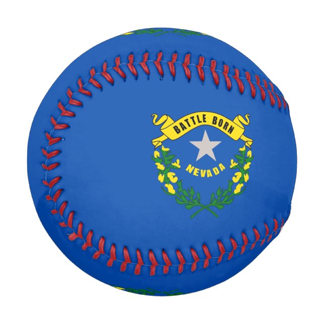 Patriotisches Baseball mit Flagge von Nevada, USA (Vorderseite Links)