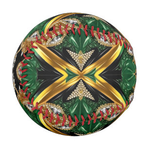 Patriotisches Baseball mit jamaikanischen Farben
