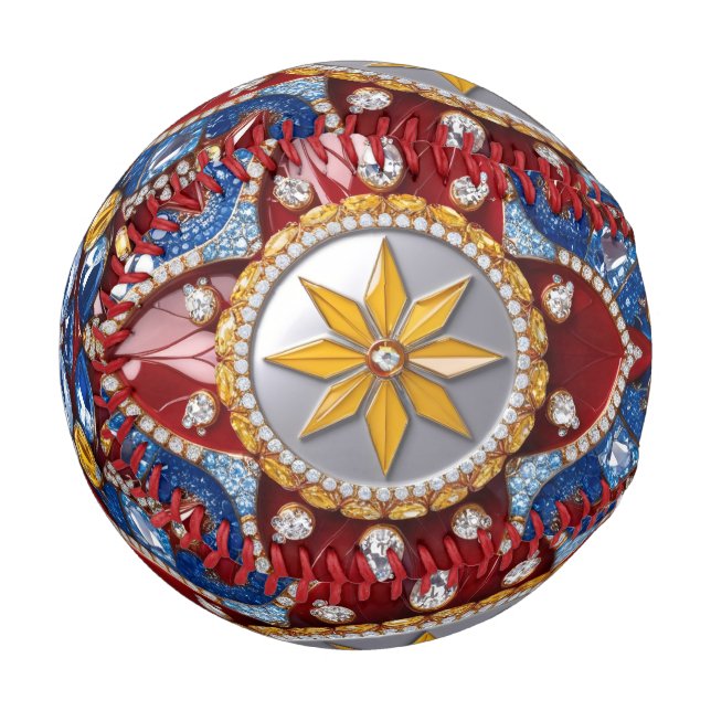 Patriotisches Baseball mit kolumbianischen Farben (Vorderseite Links)