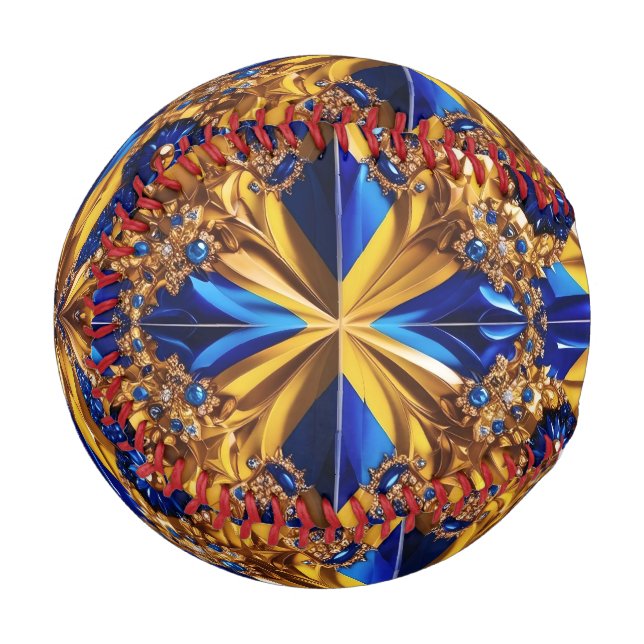 Patriotisches Baseball mit Schweden Farben (Vorderseite Links)
