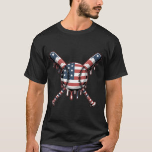 Patriotisches Baseball-Shirt Amerikanische Flagge T-Shirt