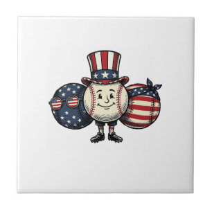 Patriotisches Baseball-Trio Vintage-Vector-Shirt_1 Fliese
