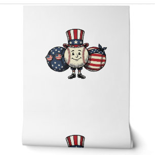 Patriotisches Baseball-Trio Vintage-Vector-Shirt_1 Tapete