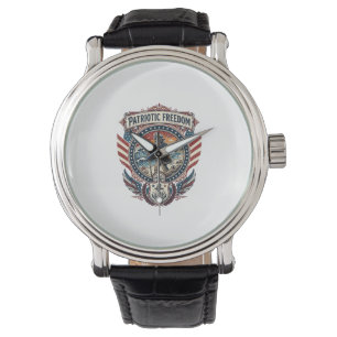 Patriotisches Beachcomber-Vektorgrafik-T-Shirt_1 Armbanduhr