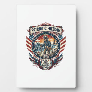 Patriotisches Beachcomber-Vektorgrafik-T-Shirt_1 Fotoplatte